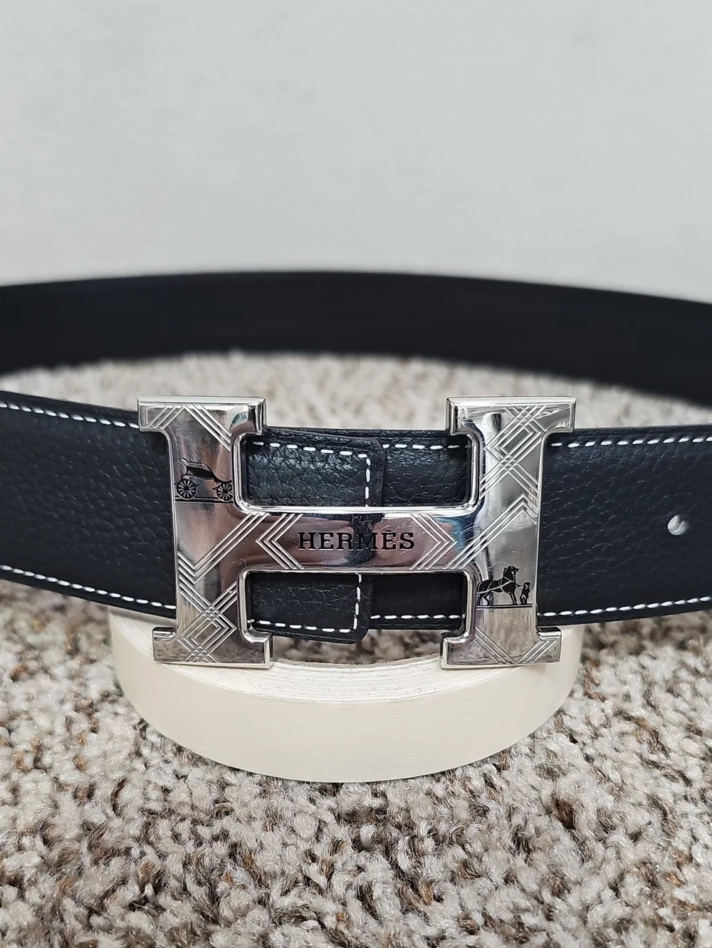 ENGRAVED H BUCKLE BELT BFPM-07-176